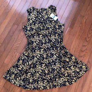Dark blue and butterfly dress